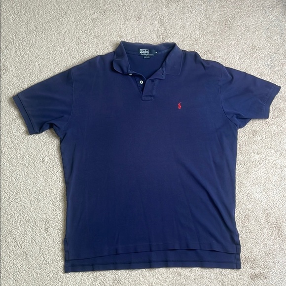 Polo by Ralph Lauren Navy Blue Polo Shirt with Iconic Logo - Picture 1 of 1